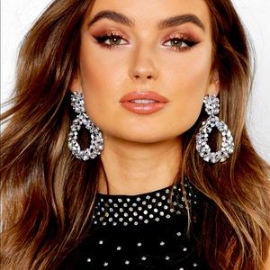 NWT Statement Diamante Teardrop Earrings